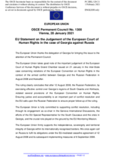 Statement by the Portuguese EU Presidency on the European Court of Human Rights judgment in the case concerning the armed conflict between Georgia and the Russian Federation in August 2008 and its consequences