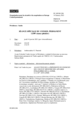 Journal de la 1298ème séance spéciale du Conseil permanent