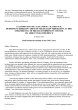Statement by the Delegation of the Russian Federation on freedom of peaceful assembly in the OSCE area