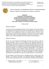 Statement by the Delegation of Armenia in response to the presentations by the Chairperson of the Security Committee; the Economic and Environmental Committee; and the Human Dimension Committee