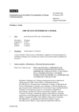 Journal de la 1300ème séance plénière du Conseil