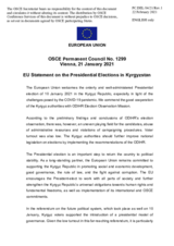 Statement by the Portuguese EU Presidency on the presidential election and referendum in Kyrgyzstan, held on 10 January 2021