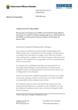 Address by the Chairperson-in-Office of the OSCE, Minister for Foreign Affairs of Sweden, H.E. Ms.Ann Linde