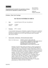 Journal de la 965ème séance plénière du Forum