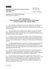 Document No.1/20 - DECLARATION ON STRENGTHENING CO-OPERATION IN COUNTERING TRANSNATIONAL ORGANIZED CRIME