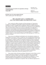 Document No.2/20 - DECLARATION ON CO-OPERATION WITH THE OSCE ASIAN PARTNERS