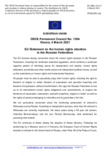 Statement by the Portuguese EU Presidency on deteriorating human rights situation in Russia