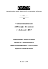 Final Document of the Twenty-Sixth Meeting of the Ministerial Council, Bratislava, 5-6 December 2019 Final Document of the Twenty-Sixth Meeting of the Ministerial Council, Bratislava, 5-6 December 2019