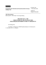 Beschluss Nr. 1396 des Ständigen Rates