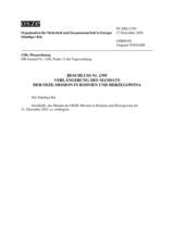 Beschluss Nr. 1395 des Ständigen Rates