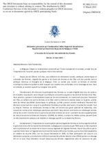 Déclaration prononcée par l'Ambassadeur Didier Nagant de Deuxchaisnes Représentant permanent du Royaume de Belgique à l'OSCE à l'occasion de la Journée internationale des femmes