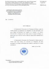 Response by the Delegation of Monaco to the Questionnaire on the Code of Conduct on Politico-Military Aspects of Security