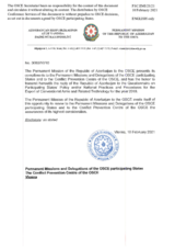 Response by the Delegation of Azerbaijan to the Questionnaire on Participating States’ Policy and/or National Practices and Procedures for the Export of Conventional Arms and Related Technology