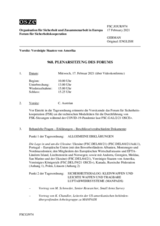 Journal der 968. Plenarsitzung des Forums