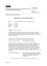 Giornale della 968a Seduta plenaria del Foro di cooperazione per la sicurezza