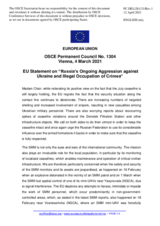 Statement by the Portuguese EU Presidency on Russia’s ongoing aggression against Ukraine and illegal occupation of Crimea