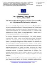 Statement by the Portuguese EU Presidency on 7 years of illegal occupation of the Autonomous Republic of Crimea and the city of Sevastopol by the Russian Federation