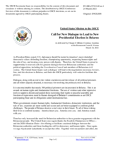 Statement by the Delegation of the United States of America on need for new dialogue in Belarus