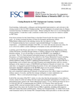 Closing Remarks by FSC Chairperson Courtney Austrian