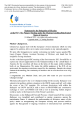 Statement by the Delegation of Ukraine in response to the remarks by Ms. L. Cooper, and by Mr. R. Hudson