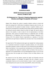 Statement by the Portuguese EU Presidency on Russia’s ongoing aggression against Ukraine and illegal occupation of Crimea