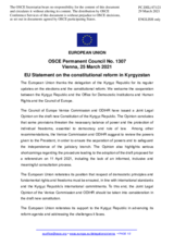 Statement by the Portuguese EU Presidency on the constitutional reform in Kyrgyzstan