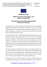 Statement by the Portuguese EU Presidency on concerns relating to the detention of Mr. A. Navalny