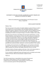 Statement by the Delegation of Norway on Russia’s ongoing aggression against Ukraine and illegal occupation of Crimea