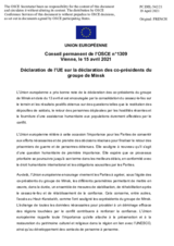 Déclaration de l’UE sur la déclaration des co-présidents du groupe de Minsk