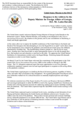 Statement by the Delegation of the United States of America in response to the address by the Deputy Minister for Foreign Affairs of Georgia, H.E. Mr. Lasha Darsalia