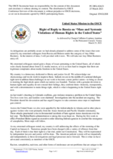 Statement by the Delegation of the United States of America in response to the statement by the Delegation of the Russian Federation on mass and systemic violations of human rights in the United States of America