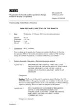 Journal of the 969th Plenary Meeting of the Forum for Security Co-operation