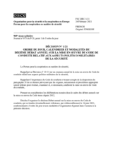 Décision No 1/21 du Forum pour la coopération en matière de sécurité