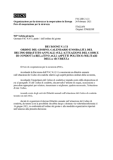 Decisione N.1/21 del Foro di cooperazione per la sicurezza