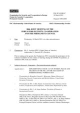 Journal of the 80th Joint Meeting of the Forum for Security Co-operation and the Permanent Council