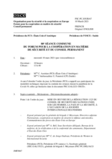 Journal de la 80ème séance commune du Forum pour la coopération en matière de sécurité et du Conseil permanent