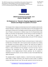 Statement by the Portuguese EU Presidency on Russia’s ongoing aggression against Ukraine and illegal occupation of Crimea