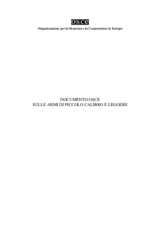 Documento OSCE sulle armi di piccolo calibro e leggere