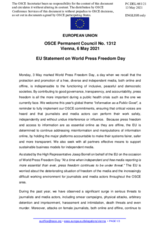 Statement by the Portuguese EU Presidency on the World Press Freedom Day, observed on 3 May 2021