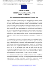 Statement by the Portuguese EU Presidency on the Europe Day, observed on 9 May 2021 