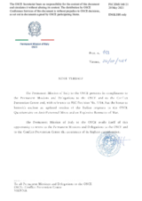 Response by the Delegation of Italy to the Questionnaire on Anti-Personnel Mines and Explosive Remnants of War