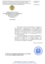 Response by the Delegation of Kazakhstan to the Questionnaire on Anti-Personnel Mines and Explosive Remnants of War
