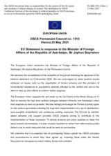 Statement by the Portuguese EU Presidency in response to the address by the Minister of Foreign Affairs of Azerbaijan, H.E. Mr. Jeyhun Bayramov