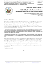 Statement by the Delegation of the United States of America in response to the statement by the Delegation of the Russian Federation