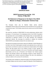 Statement by the Portuguese EU Presidency in response to the report by the Head of the OSCE Mission to Skopje, Ambassador Clemens Koja