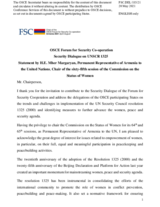 Presentation by Mr. M. Margaryan, Permanent Representative of Armenia to the United Nations, Chair of the UN Commission on the Status of Women for the 65th session
