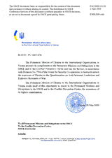 Response by the Delegation of Ukraine to the Questionnaire on Anti-Personnel Mines and Explosive Remnants of War