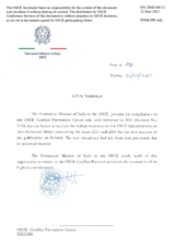 Response by the Delegation of Italy to the Questionnaire on Anti-Personnel Mines and Explosive Remnants of War