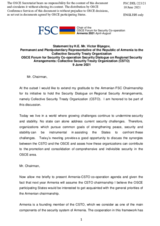 Presentation by Mr. V. Biyagov, Ambassador, Permanent Representative of the Republic of Armenia to the CSTO