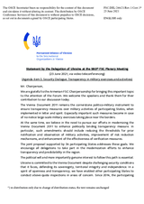 Statement by the Delegation of Ukraine on transparency in military exercises and activities